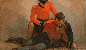 A Highlander, Black Watch attending a General of Hussars, possibly Lord Uxbridge A Highlander, Black Watch attending a General of Hussars, possibly Lord Uxbridge
