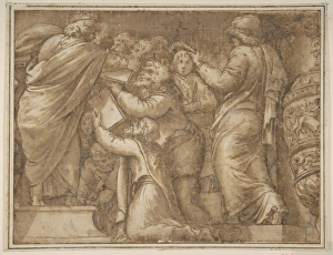 Historical Scene 1499-1543 Pen brown ink brush Historical Scene 1499-1543 Pen brown ink brush