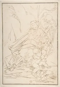 Holy Family 1527-85 Brush brown ink 14 1/4 x 9 3/4in Holy Family 1527-85 Brush brown ink 14 1/4 x 9 3/4in