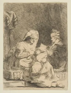 Holy Family 1783 Etching Sheet trimmed 3 11/16 Holy Family 1783 Etching Sheet trimmed 3 11/16
