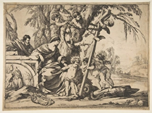 Holy Family Christ Child Stepping Serpent 1639 Holy Family Christ Child Stepping Serpent 1639
