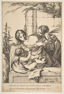 Holy Family Palm 1639 Etching second state two Holy Family Palm 1639 Etching second state two