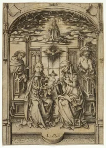 Holy Family, St. Anne, Israhel van Meckenem, German, Meckenem ca. 1440/45-1503 Bocholt Holy Family, St. Anne, Israhel van Meckenem, German, Meckenem ca. 1440/45-1503 Bocholt