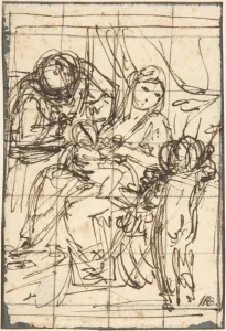 Holy Family St John Baptist mid-18th century Holy Family St John Baptist mid-18th century