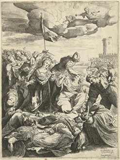 Holy Ursula besieged Huns Ursula crown pilgrim staff Holy Ursula besieged Huns Ursula crown pilgrim staff