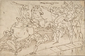 Horatius Cocles Defending Bridge 1527-85 Pen Horatius Cocles Defending Bridge 1527-85 Pen