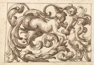 Horizontal Panel Design Man Snake Female Fantastical Creatures Interspersed Horizontal Panel Design Man Snake Female Fantastical Creatures Interspersed