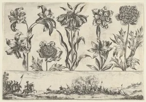 Horizontal Panel Row Flowers Frieze Battle Scene Horizontal Panel Row Flowers Frieze Battle Scene