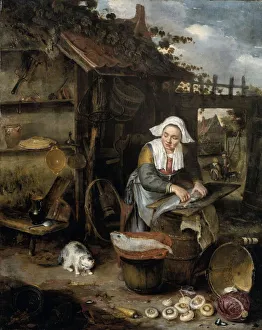 A Housewife inner Courtyard Cleaning Fish courtyard A Housewife inner Courtyard Cleaning Fish courtyard