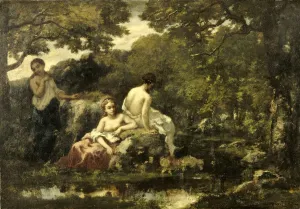 Idyll Idylle View forest three partially undressed women Idyll Idylle View forest three partially undressed women