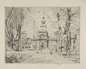 Independence Hall 1926 Etching plate tone Plate Independence Hall 1926 Etching plate tone Plate