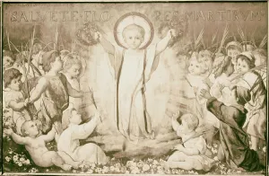 infant Christ rewarding martyred innocents Bethlehem infant Christ rewarding martyred innocents Bethlehem