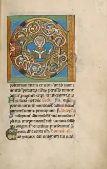 Gold Leaf Illumination Prints: Initial E: An Archbishop