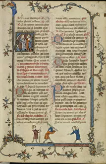 1325 Collection: Initial E Two Prophets Paris France 1320 1325