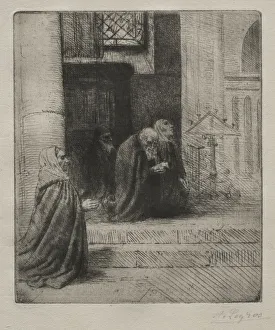 Interior Church Alphonse Legros French 1837-1911 Interior Church Alphonse Legros French 1837-1911