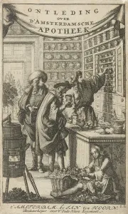Interior of a pharmacy, Jan Luyken, Jan Claesz ten Hoorn, 1689 Interior of a pharmacy, Jan Luyken, Jan Claesz ten Hoorn, 1689