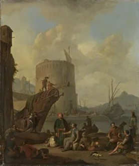 Italian Harbor Fortified Tower Italian harbor Italian Harbor Fortified Tower Italian harbor