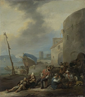 Italian Harbor, Italy, Johannes Lingelbach, 1650 - 1674 Italian Harbor, Italy, Johannes Lingelbach, 1650 - 1674