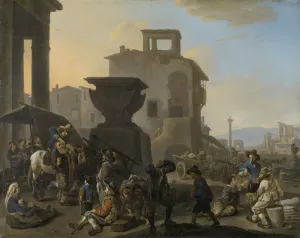 Italian Marketplace with a Quack Dentist, Johannes Lingelbach, 1651 Italian Marketplace with a Quack Dentist, Johannes Lingelbach, 1651