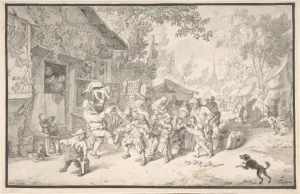 Itinerant Peddler Village 1693 Black chalk pen Itinerant Peddler Village 1693 Black chalk pen