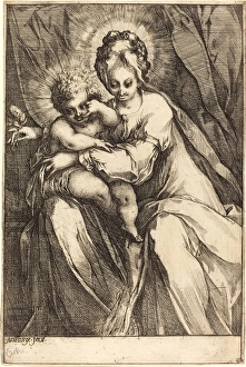 Jacques Bellange (French, c. 1575 - died 1616), The Virgin and Child with a Rose, c Jacques Bellange (French, c. 1575 - died 1616), The Virgin and Child with a Rose, c