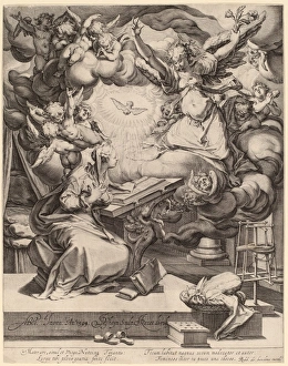 Jacques de Gheyn II after Abraham Bloemaert (Dutch, 1565 - 1629), The Annunciation Jacques de Gheyn II after Abraham Bloemaert (Dutch, 1565 - 1629), The Annunciation
