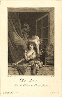 Jacques-Louis Copia after Jean-Baptiste Mallet, French (1764-1799), Chit chit, stipple Jacques-Louis Copia after Jean-Baptiste Mallet, French (1764-1799), Chit chit, stipple