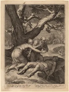 Jan Pietersz Saenredam after Abraham Bloemaert (Dutch, 1565 - 1607), Adam and Eve Jan Pietersz Saenredam after Abraham Bloemaert (Dutch, 1565 - 1607), Adam and Eve