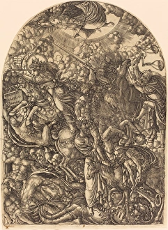 Jean Duvet (French, 1485 - c. 1570), Saint John Sees the Four Horsemen, 1546-1556 Jean Duvet (French, 1485 - c. 1570), Saint John Sees the Four Horsemen, 1546-1556