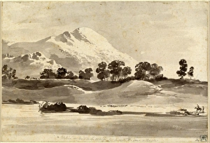 Jean-Jacques de Boissieu, Mount Cairo from across the Melfa River, French, 1736-1810, c Jean-Jacques de Boissieu, Mount Cairo from across the Melfa River, French, 1736-1810, c