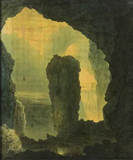Johan Fredrik Julin Dannemora mine painting Watercolor Johan Fredrik Julin Dannemora mine painting Watercolor