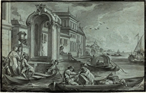 Johann Wolfgang Baumgartner, German (1709-1761), Venetian Fantasy with an Ornamental Arch Johann Wolfgang Baumgartner, German (1709-1761), Venetian Fantasy with an Ornamental Arch