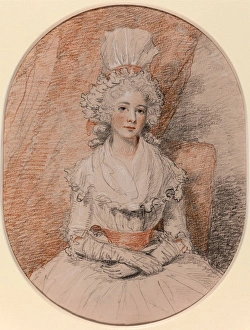 John Hoppner (British, 1758 - 1810), Miss Frances Beresford, c. 1784-1785, black John Hoppner (British, 1758 - 1810), Miss Frances Beresford, c. 1784-1785, black