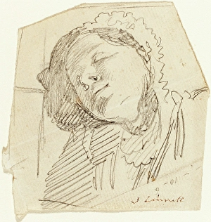 John Linnell (British, 1792 - 1882), A Woman Resting, graphite on laid paper John Linnell (British, 1792 - 1882), A Woman Resting, graphite on laid paper