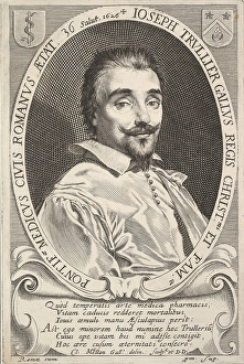 Joseph Trullier 1626 Engraving sheet 6 1/4 x 4 1/8 Joseph Trullier 1626 Engraving sheet 6 1/4 x 4 1/8