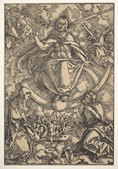 Last Judgment 1505 Woodcut Sheet 10 15/16 7 1/2 Last Judgment 1505 Woodcut Sheet 10 15/16 7 1/2