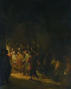 Judgment Christ Capture Night scene left group Judgment Christ Capture Night scene left group
