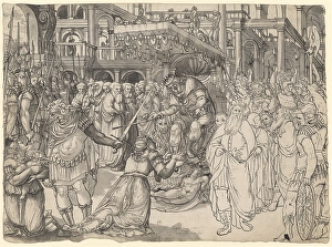judgment Solomon 1582 pen black gray wash picture judgment Solomon 1582 pen black gray wash picture