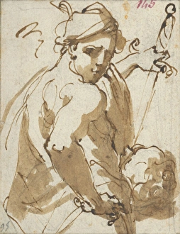 Judith Head Holofernes 18th Century Brown pen Judith Head Holofernes 18th Century Brown pen