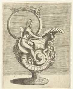 Jug in the shape of a snail shell, Balthazar van den Bos, Cornelis Floris (II), Hieronymus Jug in the shape of a snail shell, Balthazar van den Bos, Cornelis Floris (II), Hieronymus