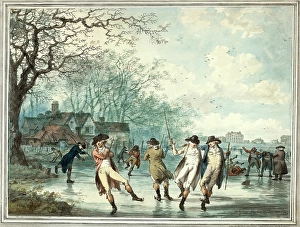 Julius Caesar Ibbetson, British (1759-1817), Skaters on the Serpentine in Hyde Park Julius Caesar Ibbetson, British (1759-1817), Skaters on the Serpentine in Hyde Park
