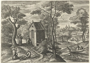 July, Julius Goltzius, Gillis Mostaert (I), Hans van Luyck, c. 1560 - 1595 July, Julius Goltzius, Gillis Mostaert (I), Hans van Luyck, c. 1560 - 1595