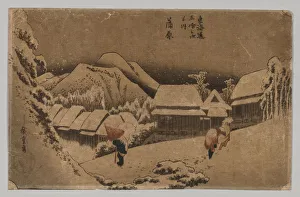 Kambara Evening Snow 1797-1858 Ando Hiroshige Kambara Evening Snow 1797-1858 Ando Hiroshige