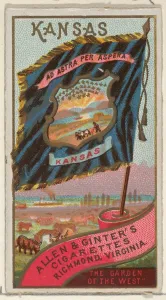 Kansas Flags States Territories N11 Allen & Ginter Cigarettes Brands Kansas Flags States Territories N11 Allen & Ginter Cigarettes Brands