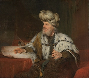 King David Moses Gesturing hands sitting table King David Moses Gesturing hands sitting table