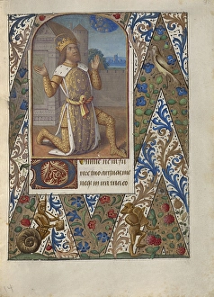 King David Prayer Jean Bourdichon French 1457 King David Prayer Jean Bourdichon French 1457