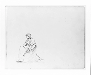 Kneeling Female Figure Sketchbook ca 1860 Graphite Kneeling Female Figure Sketchbook ca 1860 Graphite