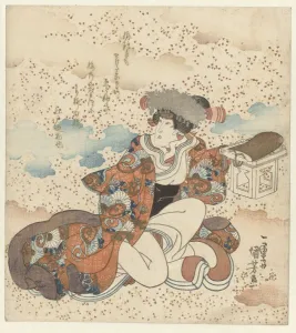Kneeling woman sacrificial table actor Iwai HanshirAŽ VI Kneeling woman sacrificial table actor Iwai HanshirAŽ VI