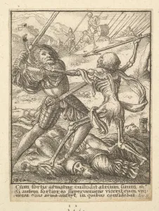 Hans Holbein the Younger Gallery: Knight Dance Death 1651 Etching second state