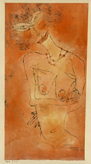 Lady Inclining Head 1919 Watercolor transferred printing ink Lady Inclining Head 1919 Watercolor transferred printing ink